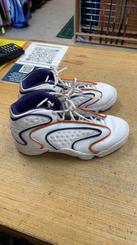 Nike Jordan Women's OG Sneakers - White/Orange/Purple - Size 7.5
