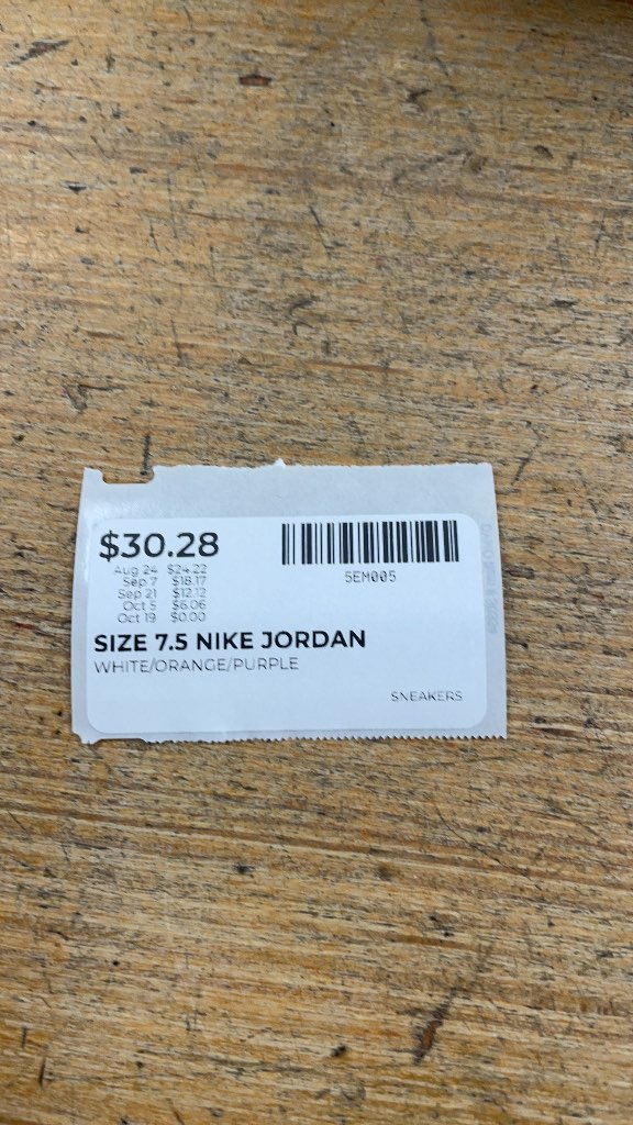 Nike Jordan Women's OG Sneakers - White/Orange/Purple - Size 7.5