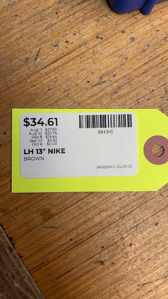 Nike KDR-1300 13" right  Hand Throw Baseball Glove