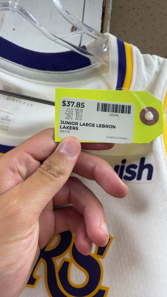 Nike LeBron James Los Angeles Lakers #23 Junior Large Jersey