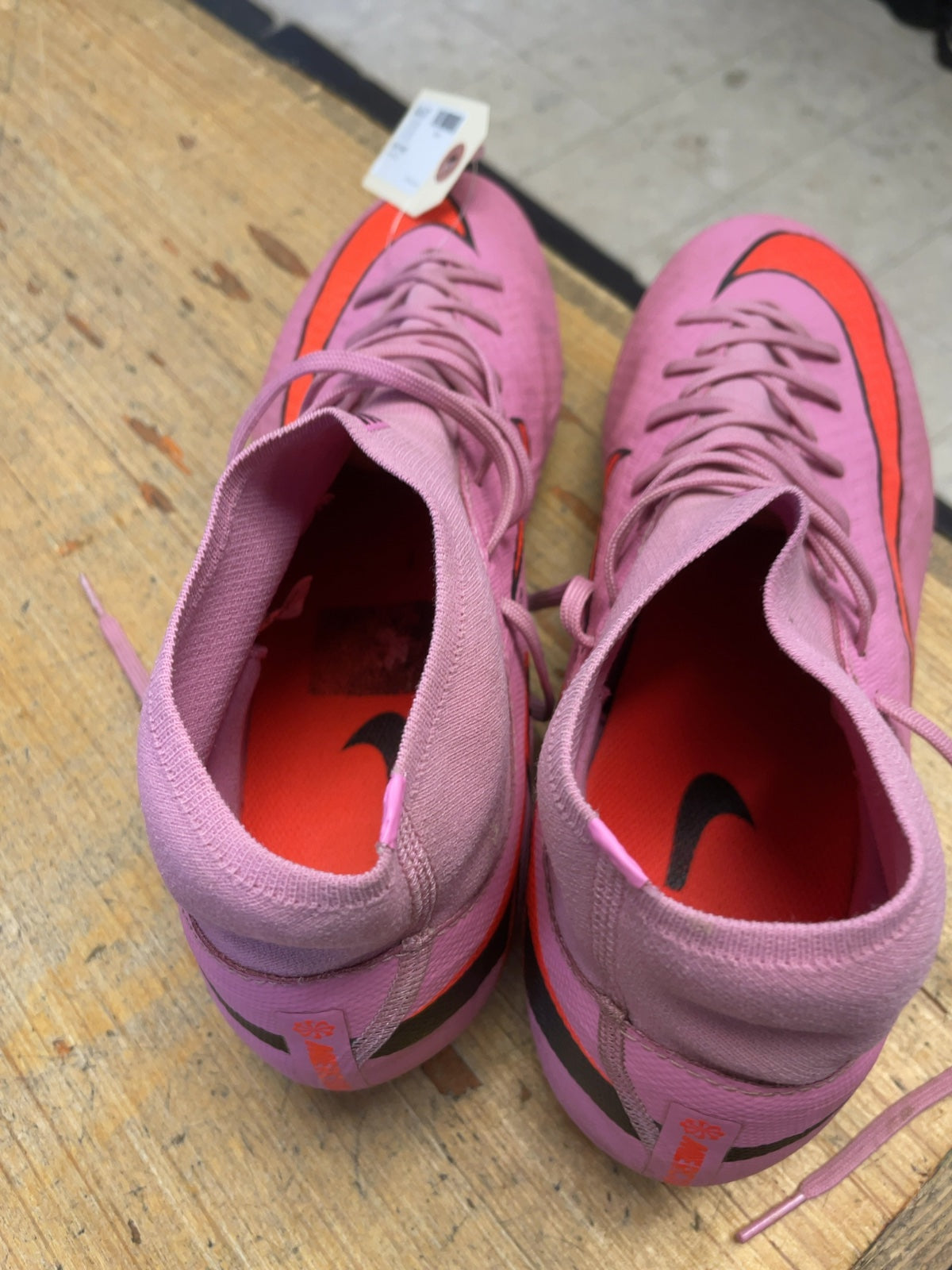 Nike Mercurial Size 12 Pink/Orange Soccer Cleats