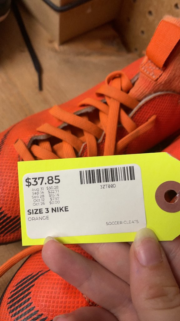 Nike Mercurial Soccer Cleats - Orange - Size 3
