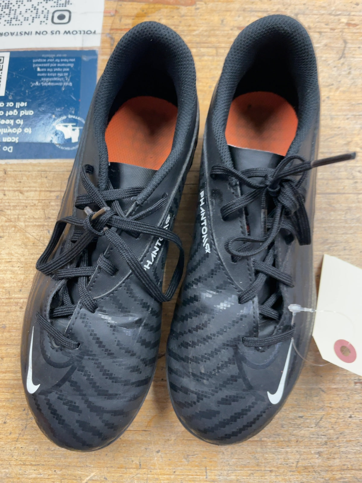Nike Phantom GT Size 5.5 Black/Orange Soccer Cleats