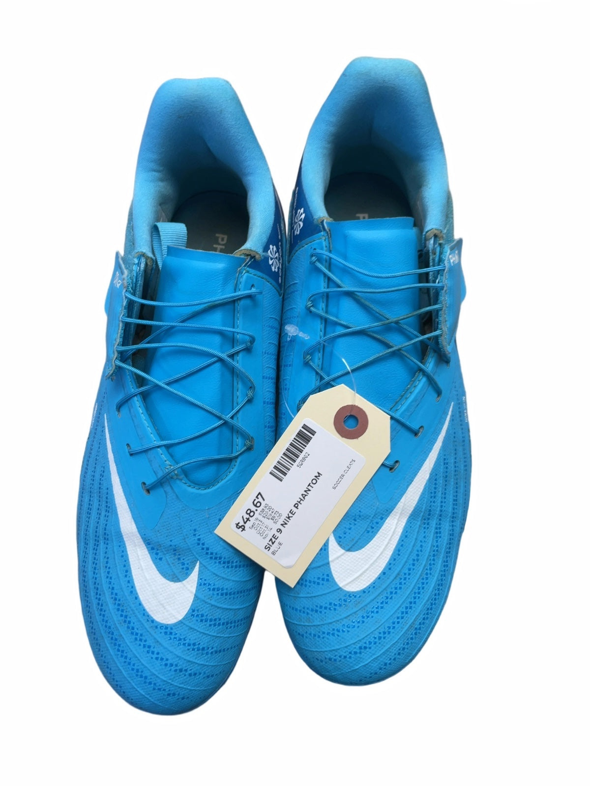 Nike Phantom GX Size 9 Blue Soccer Cleats