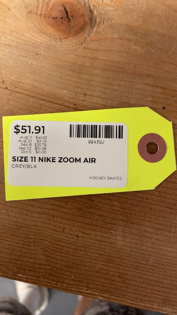 Nike Quest Zoom Air Hockey Skates - Size 11EE