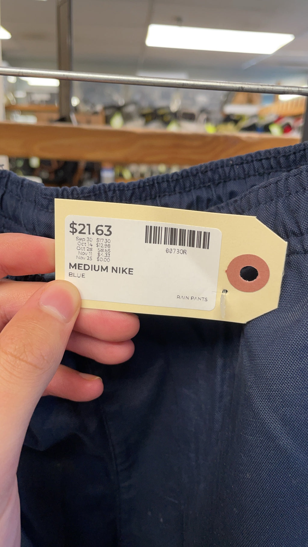 Nike Rain Pants Medium Blue