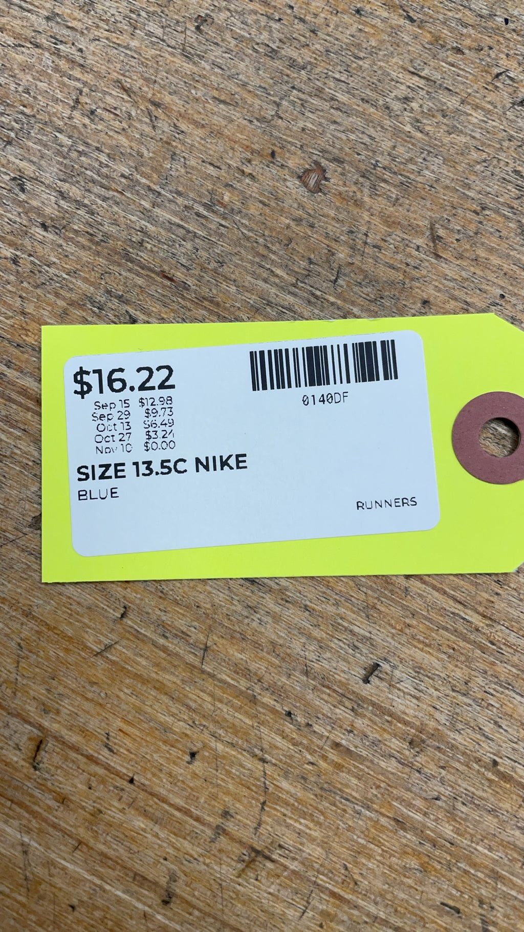 Nike Renew Size 13.5C Blue Runners