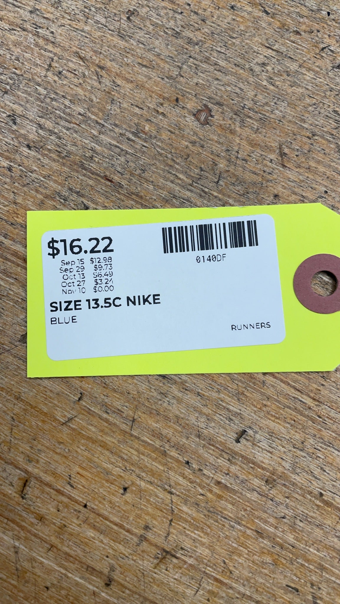 Nike Renew Size 13.5C Blue Runners