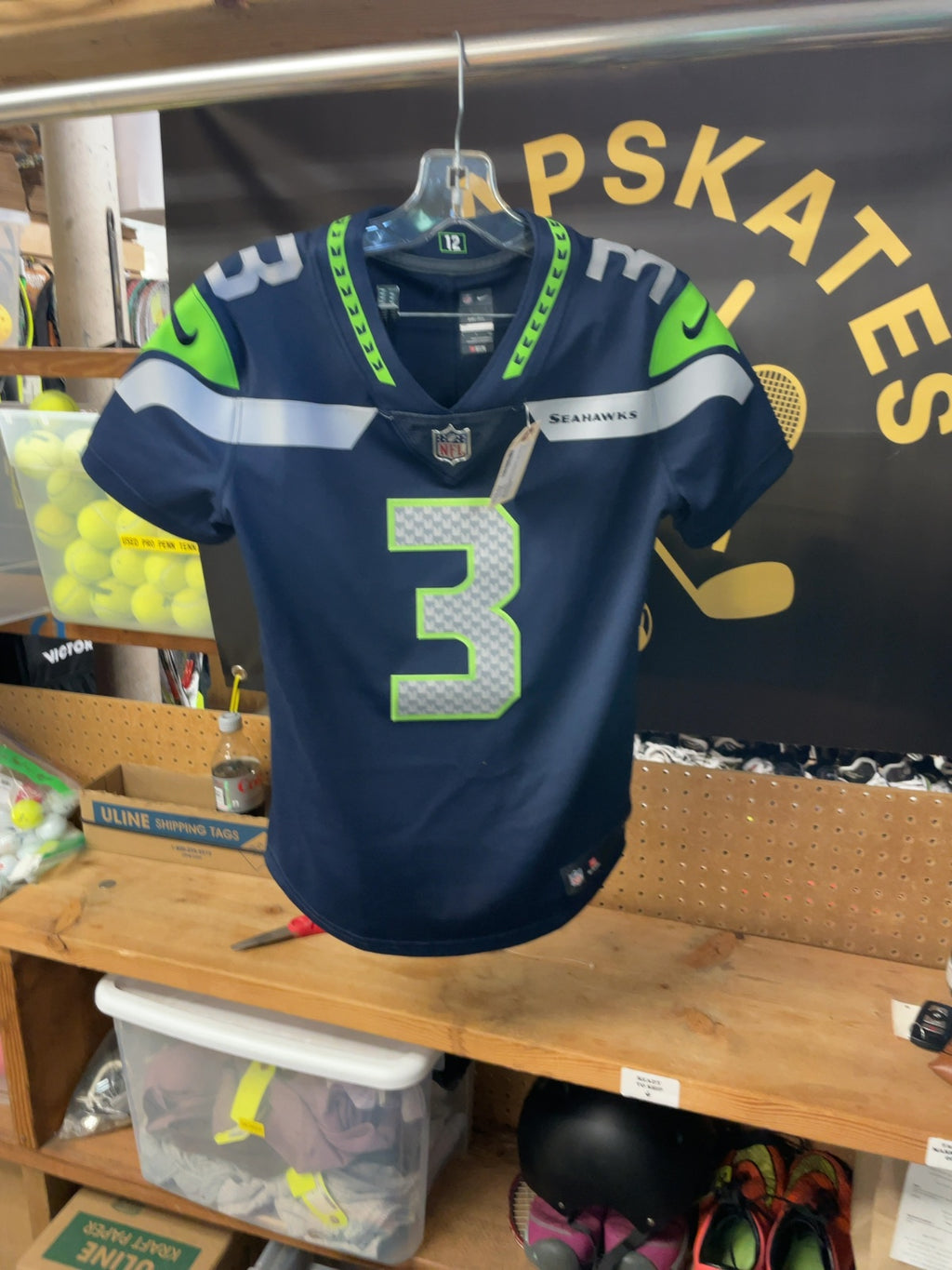 Nike Seattle Seahawks Russell Wilson Youth Small Stitched Jersey
