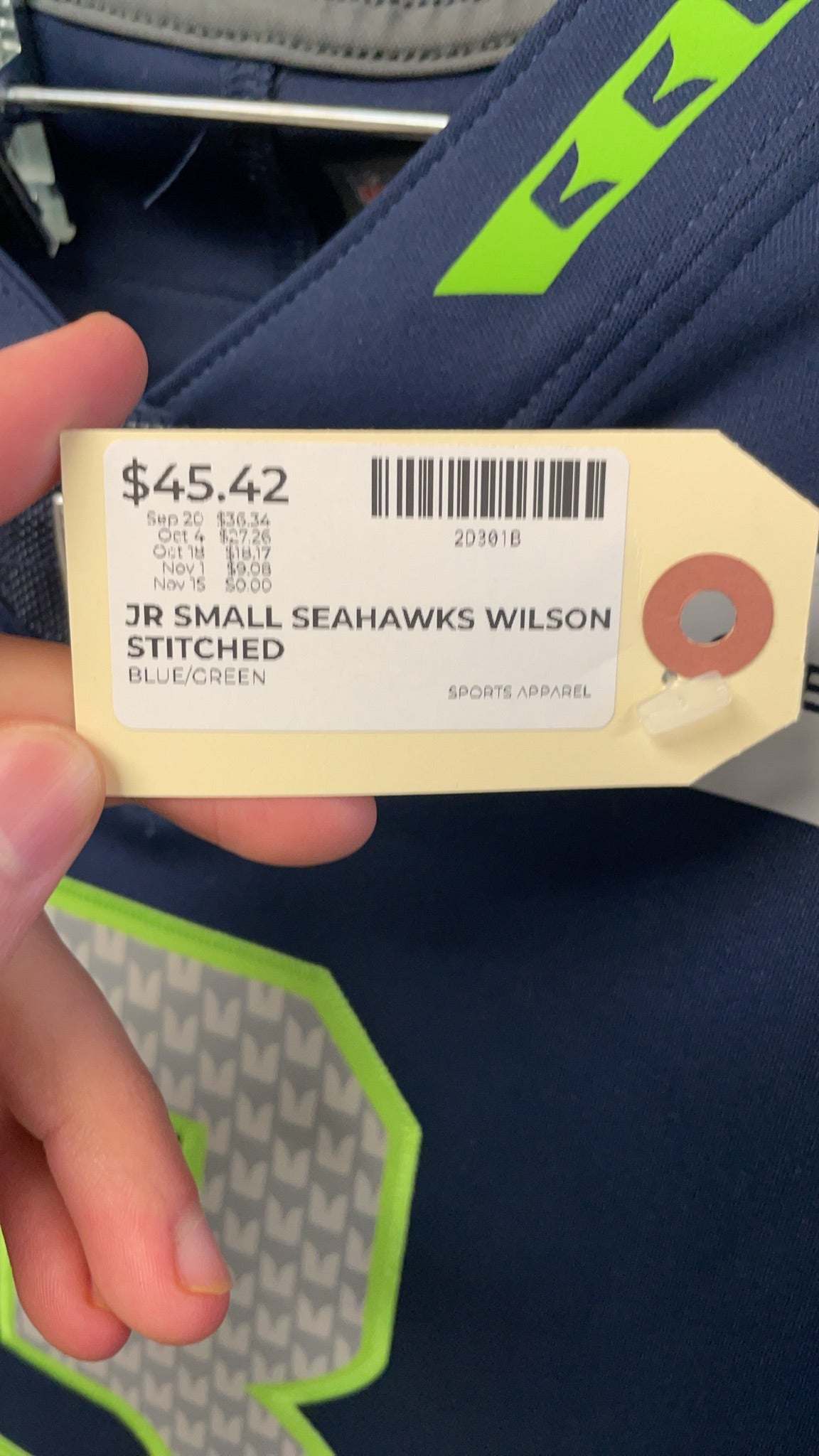 Nike Seattle Seahawks Russell Wilson Youth Small Stitched Jersey