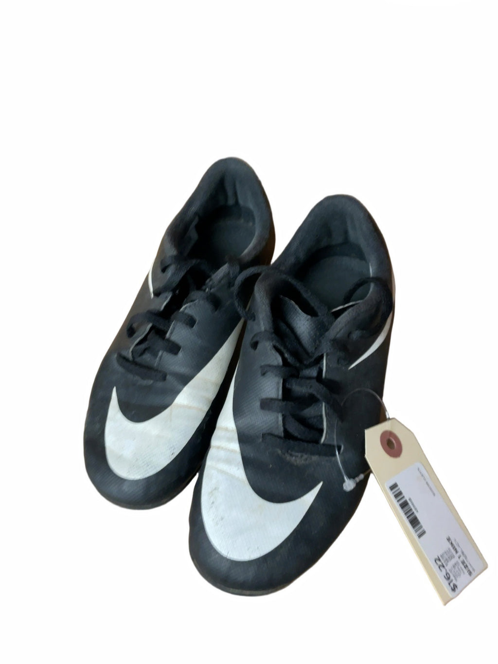 Nike Soccer Cleats Size 1 White/Black