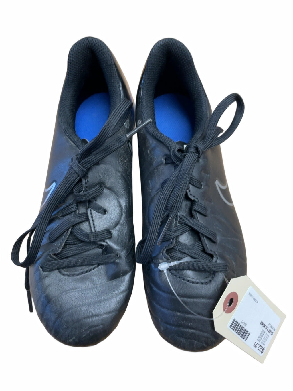 Nike Soccer Cleats Size 1.5 Black/Blue