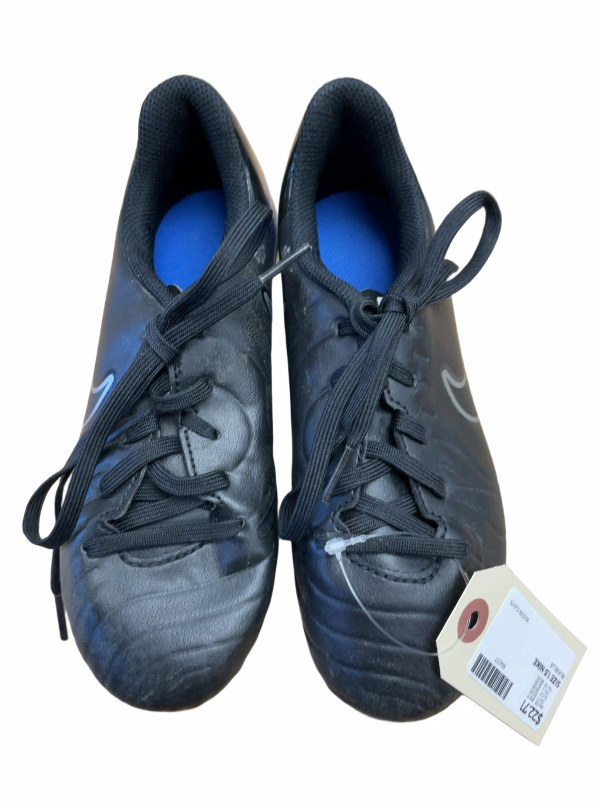 Nike Soccer Cleats Size 1.5 Black/Blue