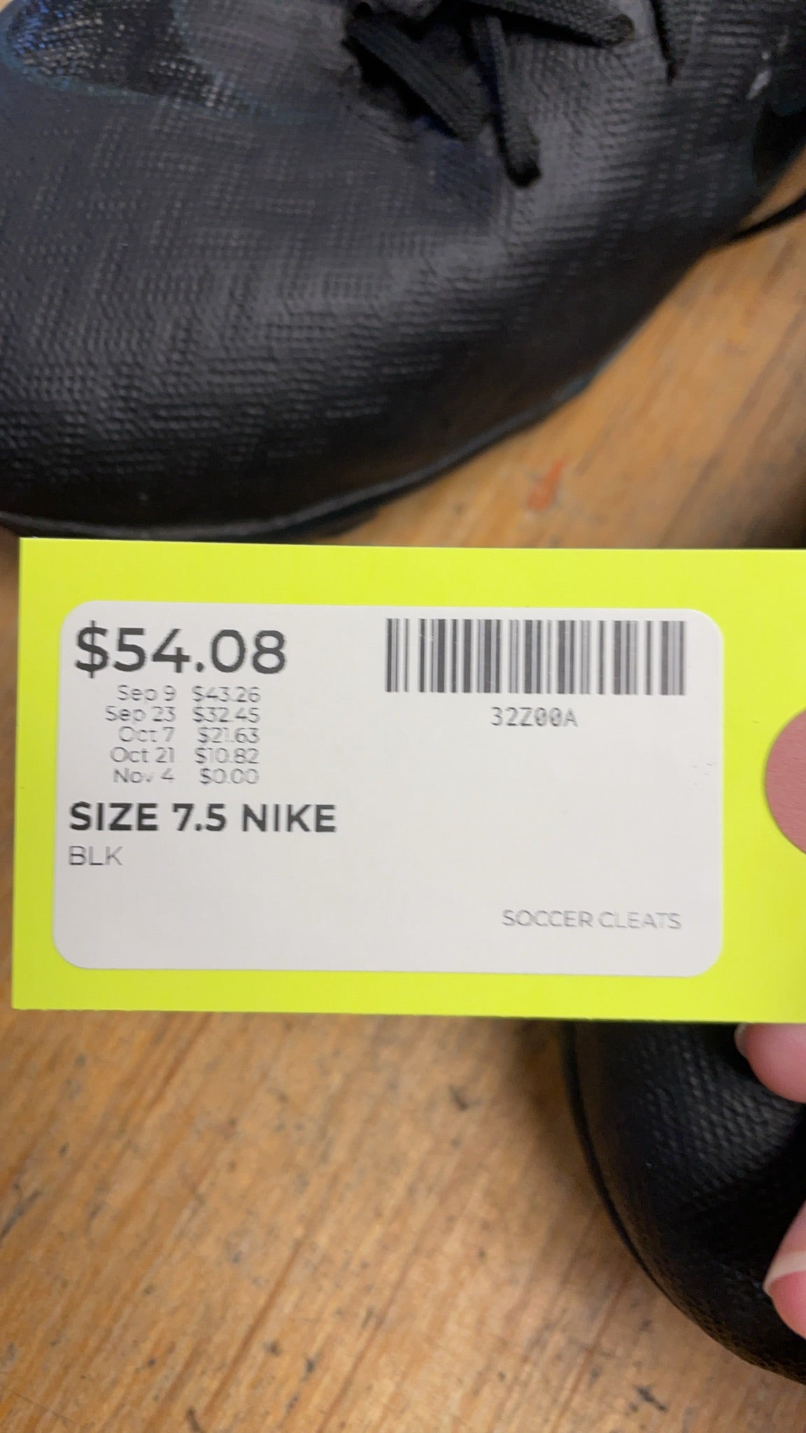 Nike Soccer Cleats Size 7.5 Black