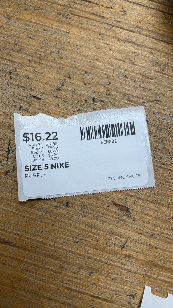 Nike SuperRep Cycle Indoor Cycling Shoes - Purple - Size 5