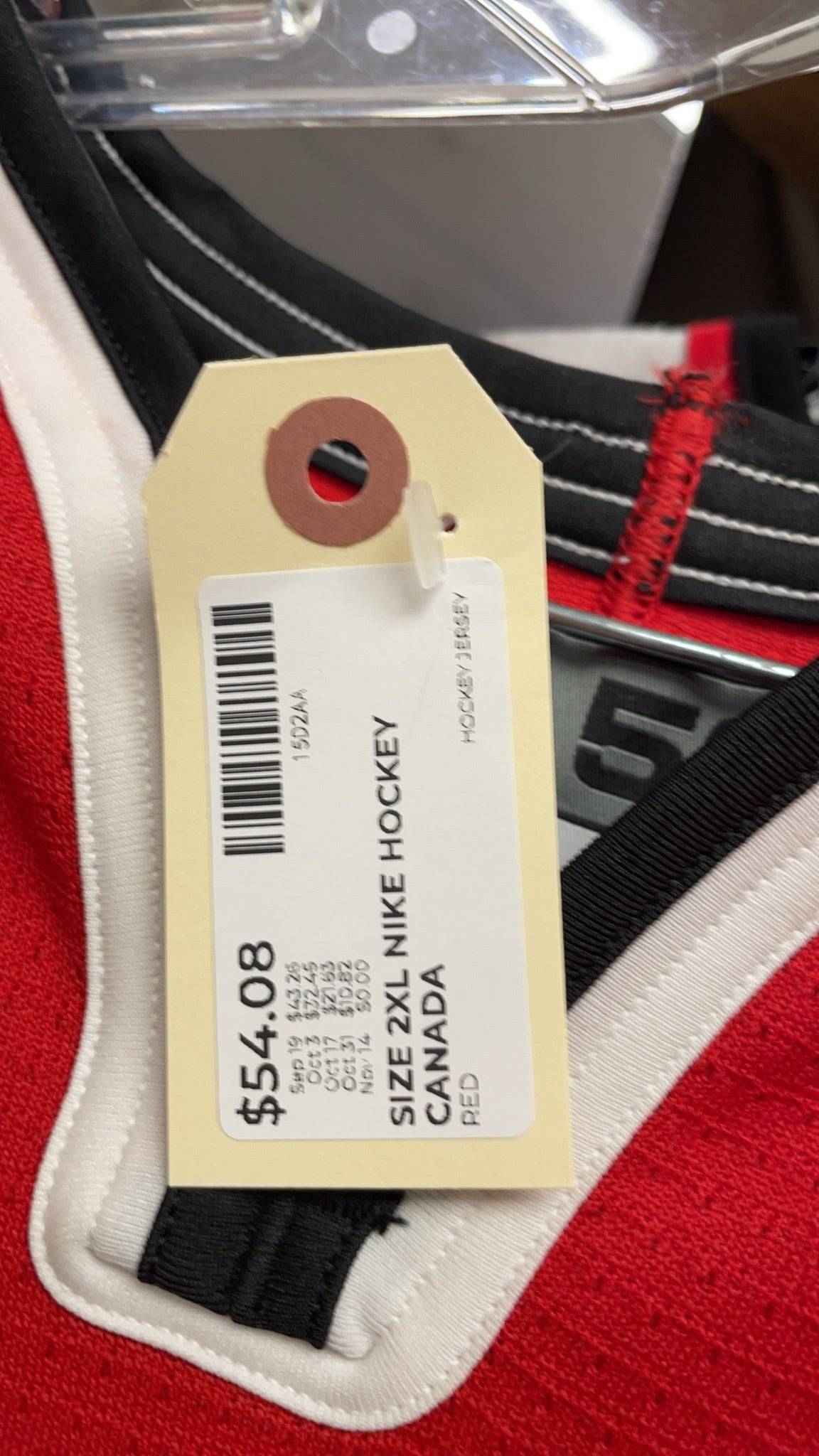Nike Team Canada Hockey Jersey 2XL Red