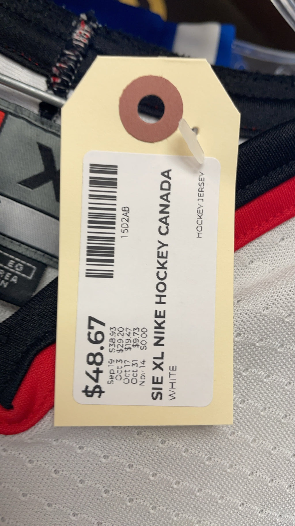 Nike Team Canada Hockey Jersey XL White