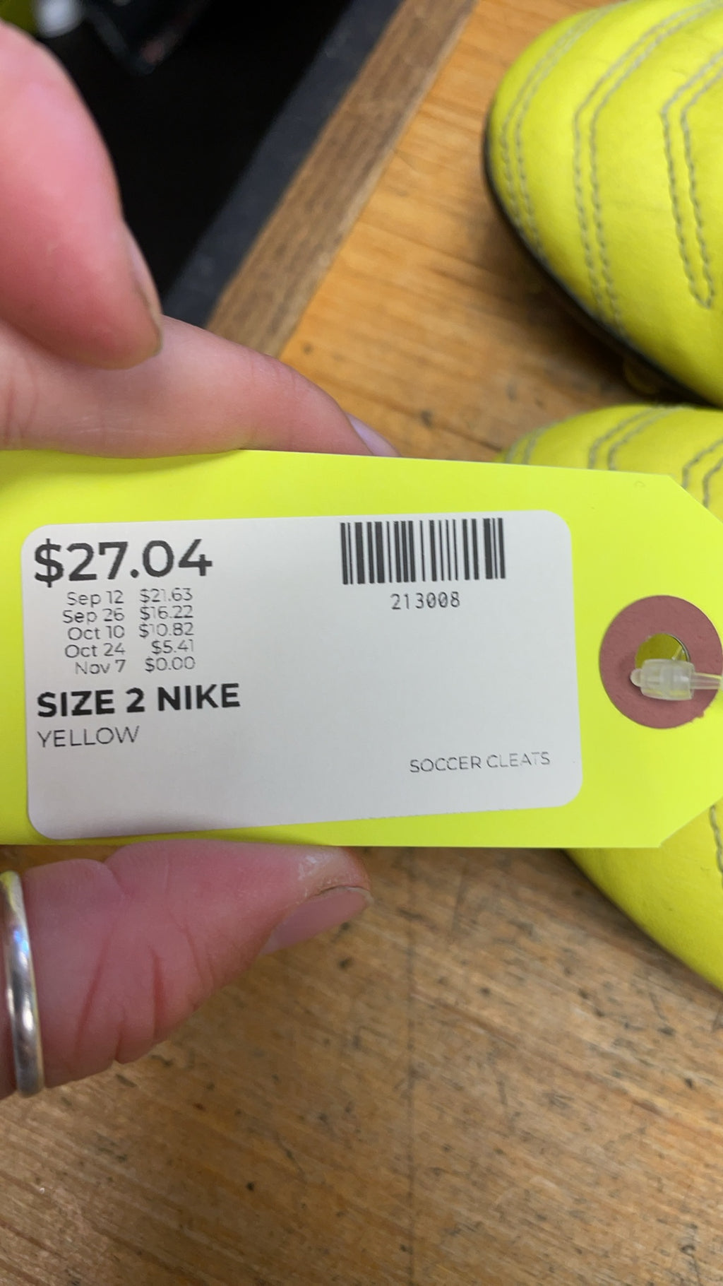 Nike Tiempo Size 2 Soccer Cleats