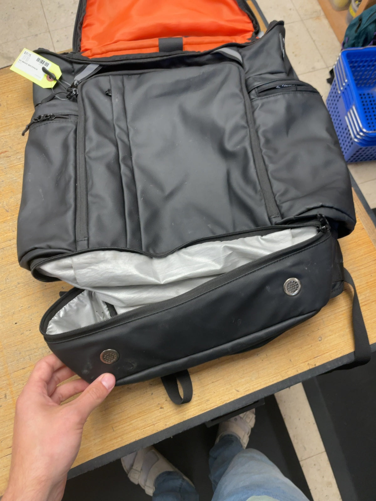 No Brand Backpack Black with Laptop Sleeve