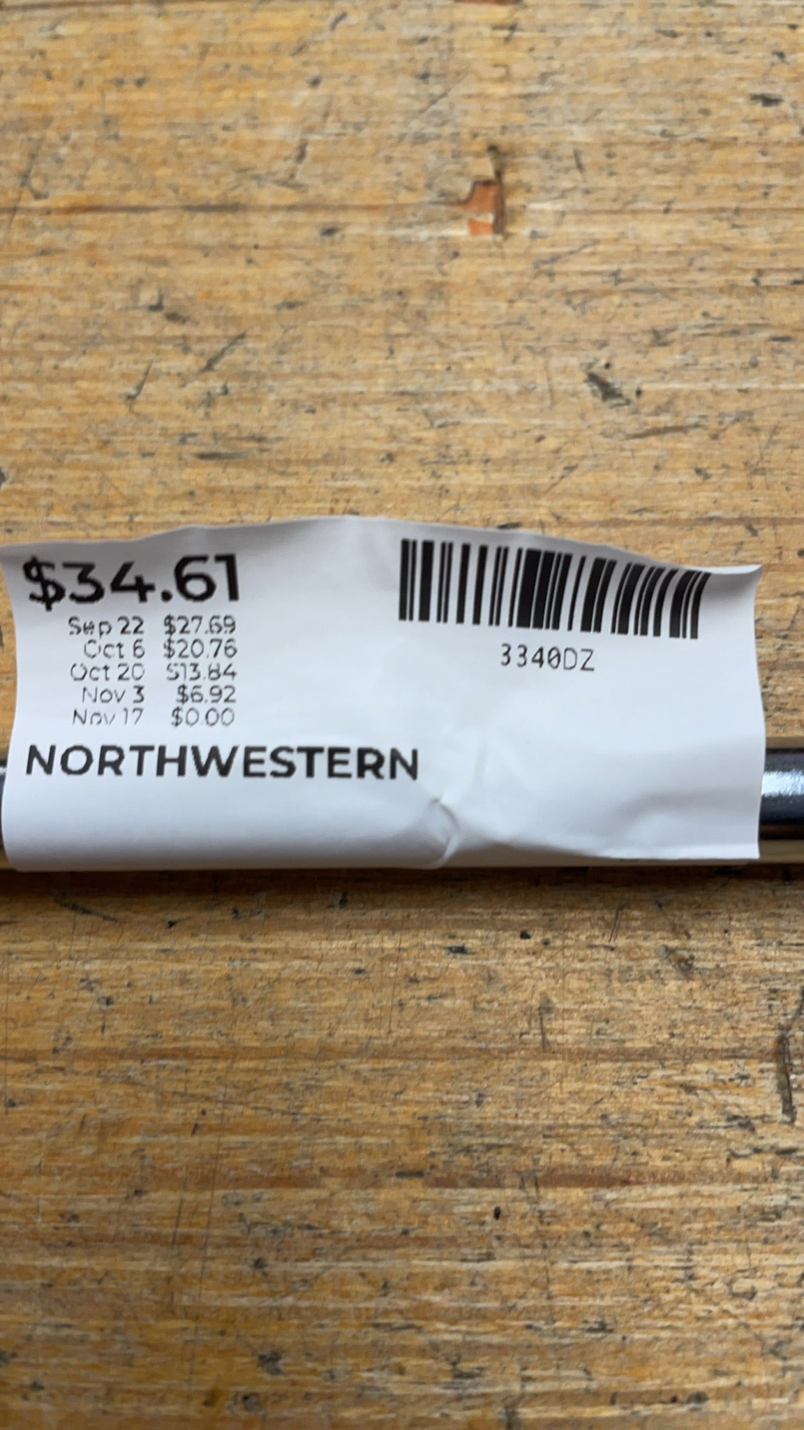 Northwestern Model 700 Golf Putter