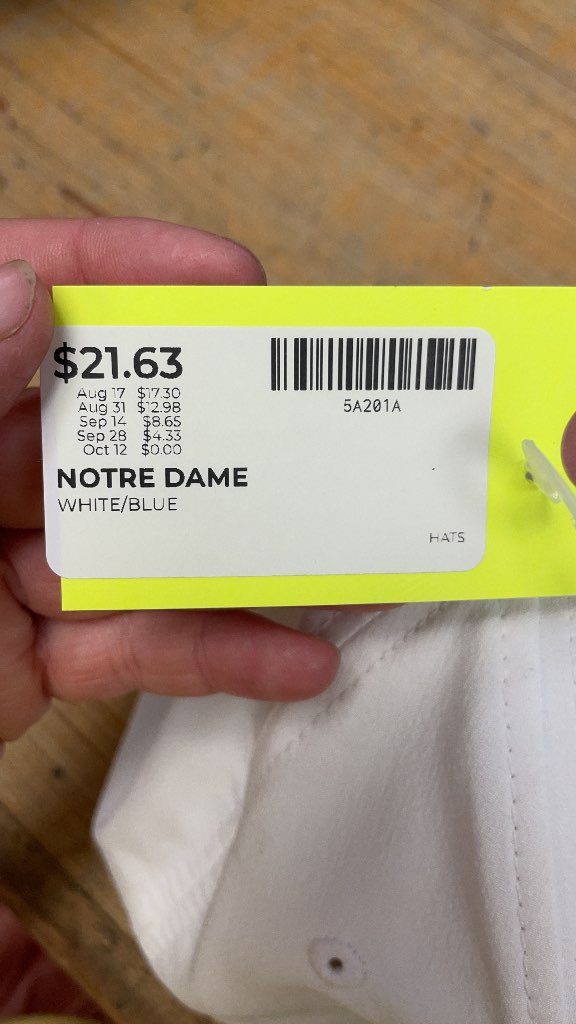 Notre Dame Fighting Irish Baseball Cap - White/Blue/Gold