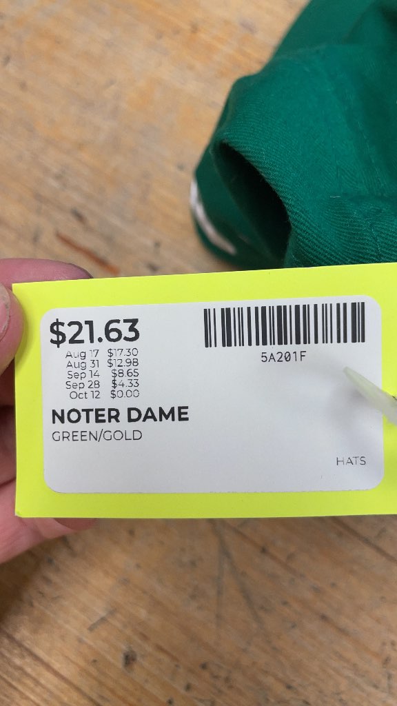 Notre Dame Fighting Irish Green Adjustable Hat
