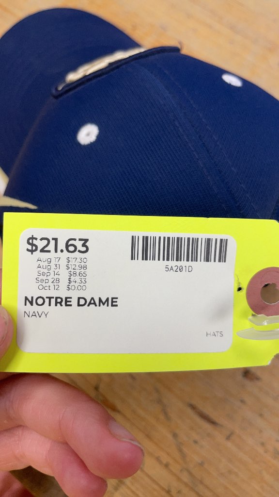 Notre Dame Navy Baseball Hat