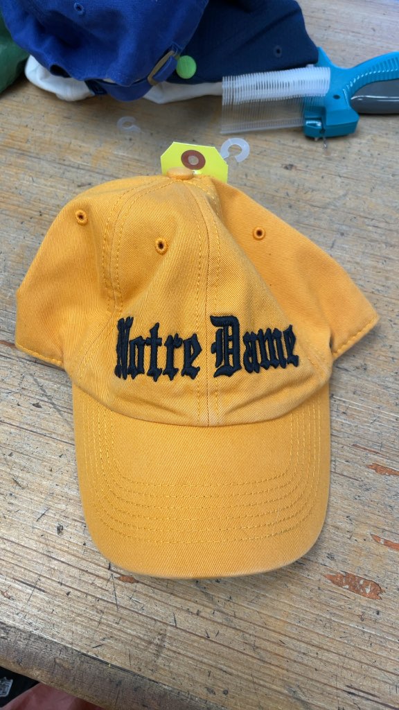 Notre Dame Yellow Baseball Cap
