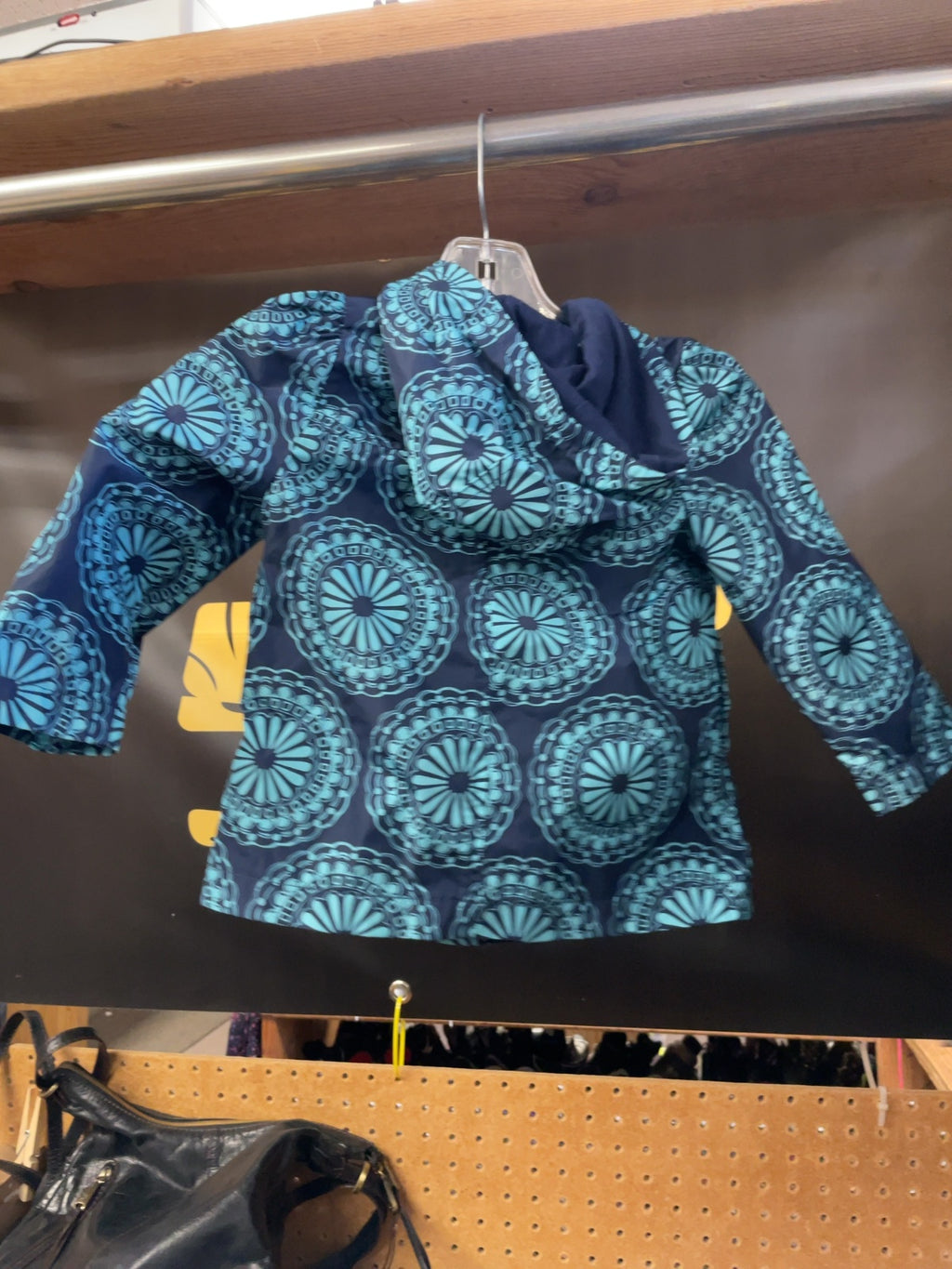 Old Navy Rain Jacket JR 3 Blue Patterned