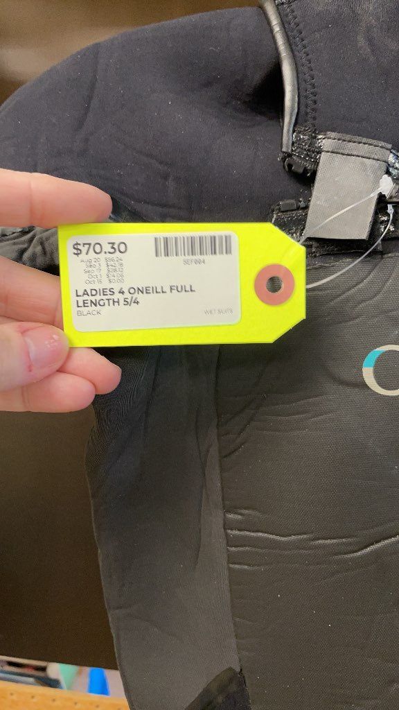 O'Neill Ladies Full Length 5/4 Wetsuit - Size 4