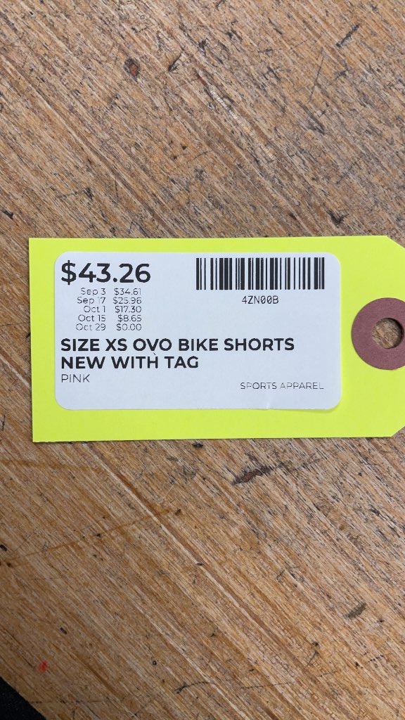 OVO October's Very Own Bike Shorts XS Pink