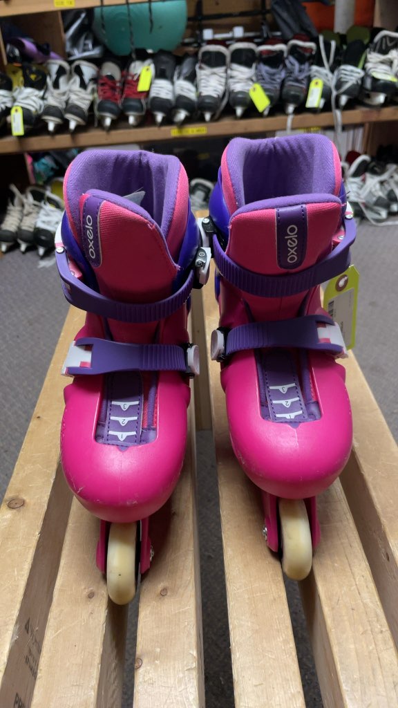 Oxelo Play 3 Kids' Inline Skates - Size 12C - Pink/Purple