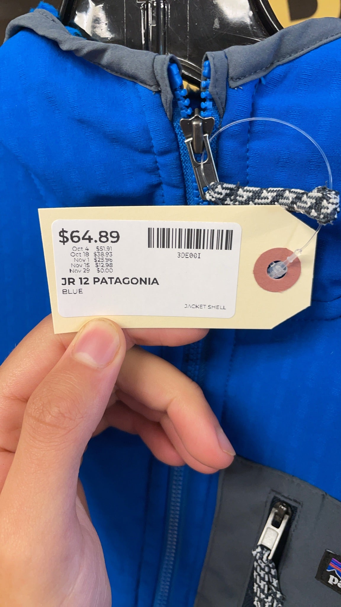 Patagonia Hooded Fleece Jacket Size 12 Blue