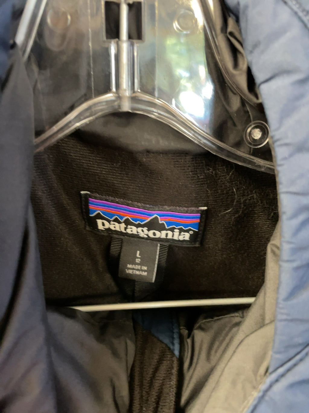 Patagonia Insulated Hooded Jacket Size 12 Navy