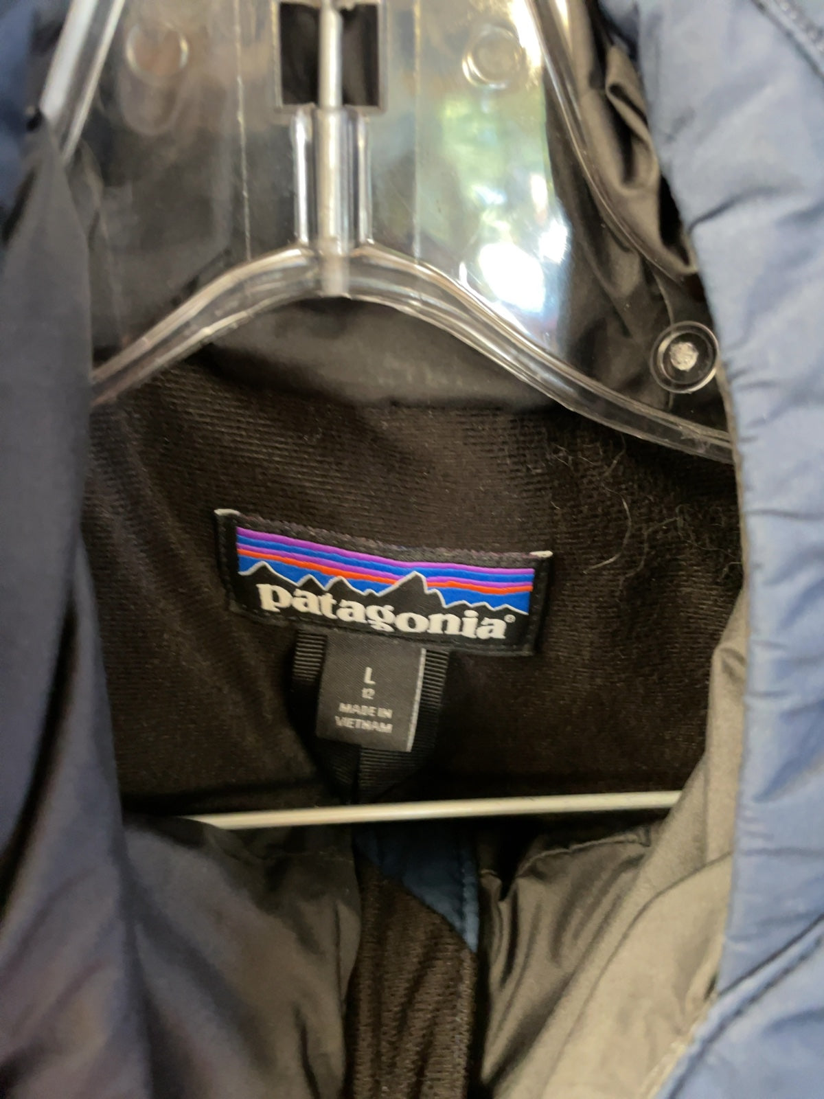 Patagonia Insulated Hooded Jacket Size 12 Navy