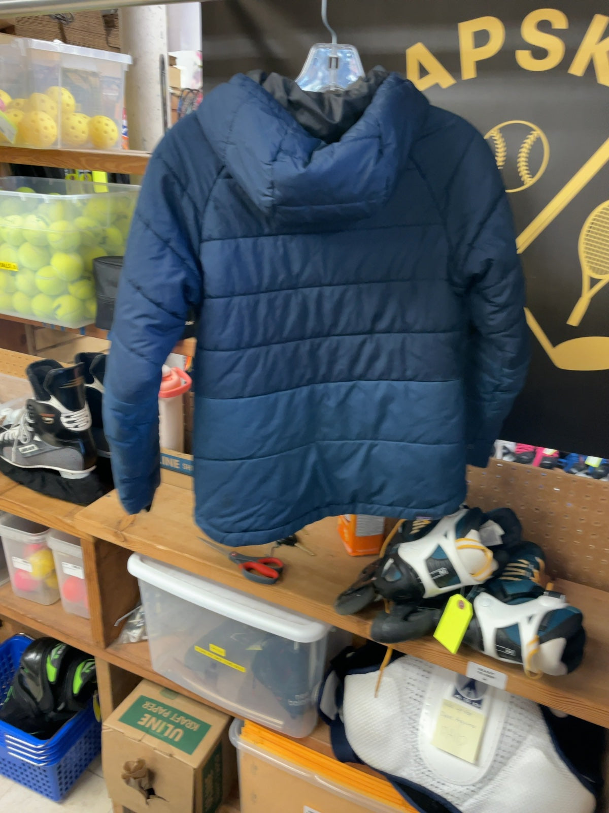 Patagonia Insulated Hooded Jacket Size 12 Navy
