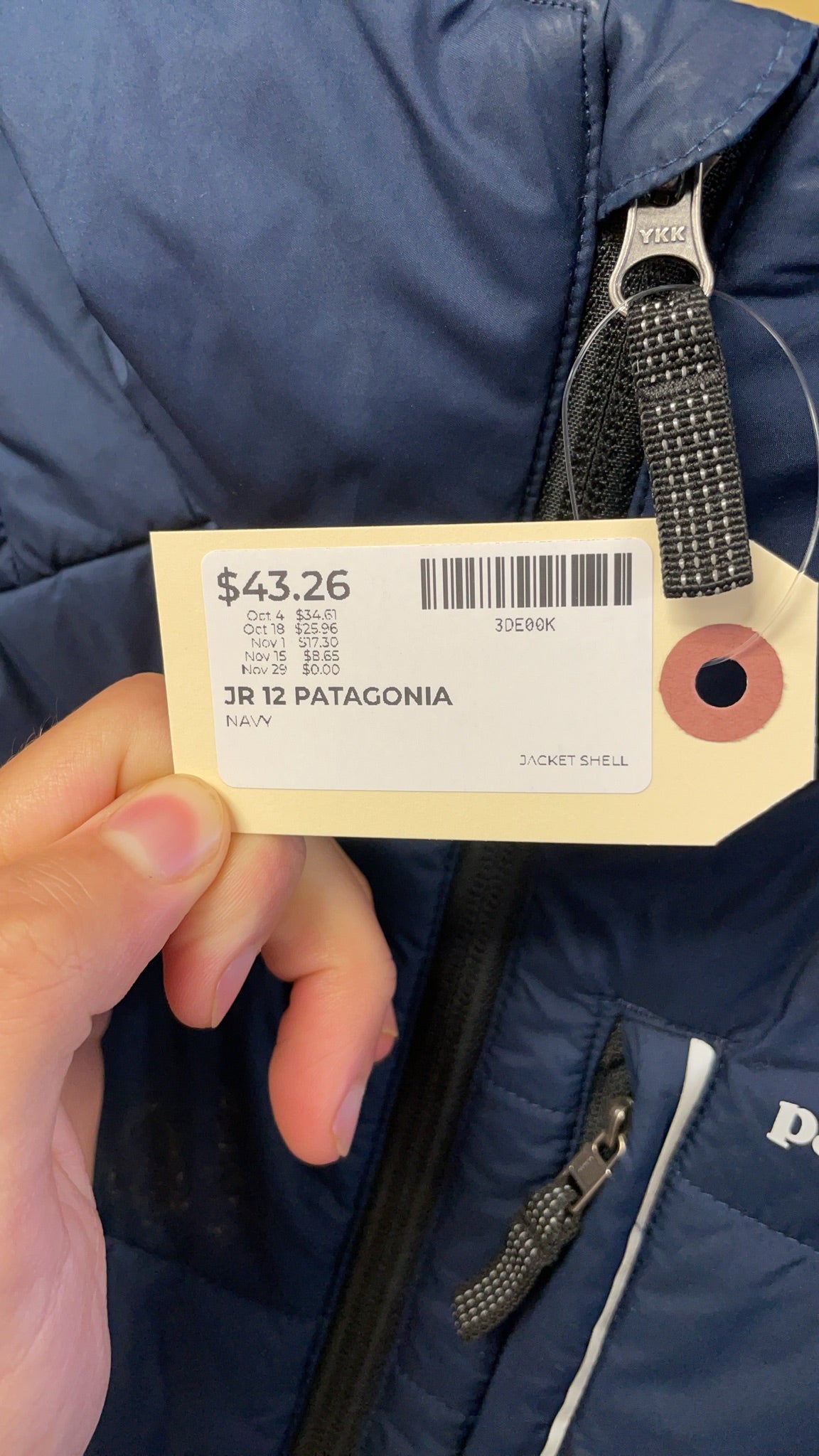 Patagonia Insulated Hooded Jacket Size 12 Navy