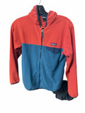 Patagonia Micro D Snap-T Hooded Fleece Size JR 12 Red/Blue