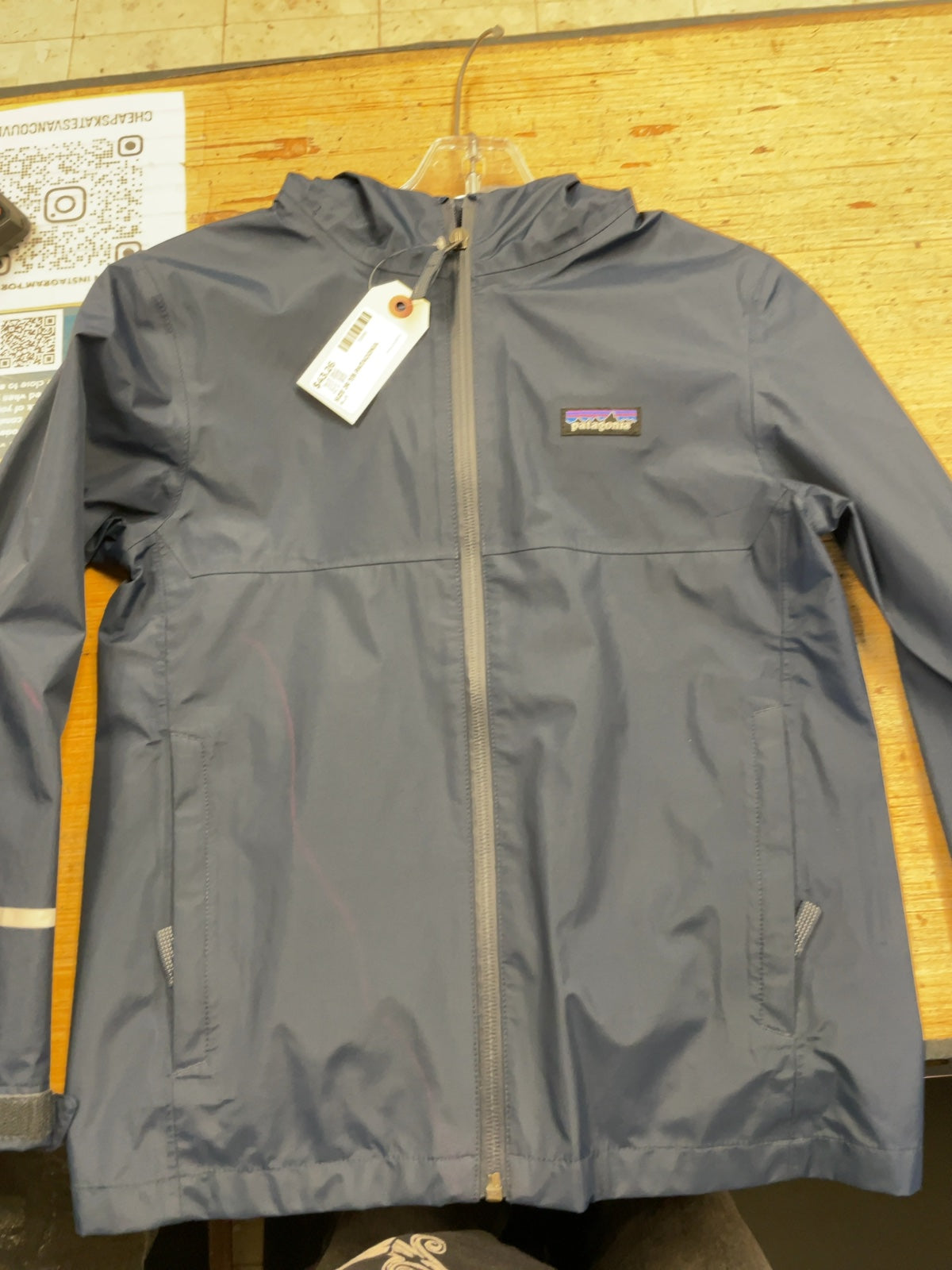 Patagonia Rain Jacket JR 7/8 Blue