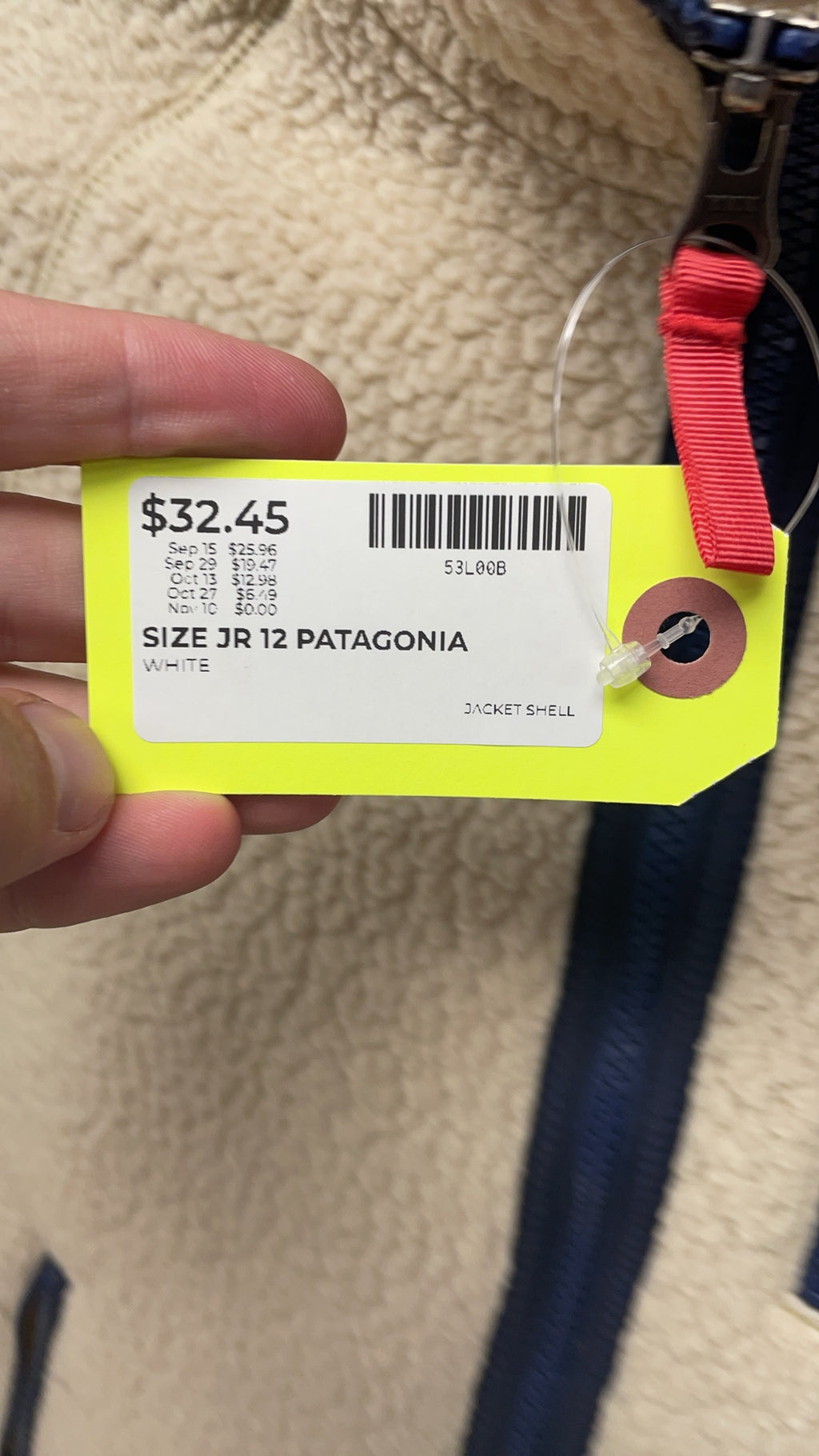 Patagonia Retro-X Fleece Jacket Size 12 Cream