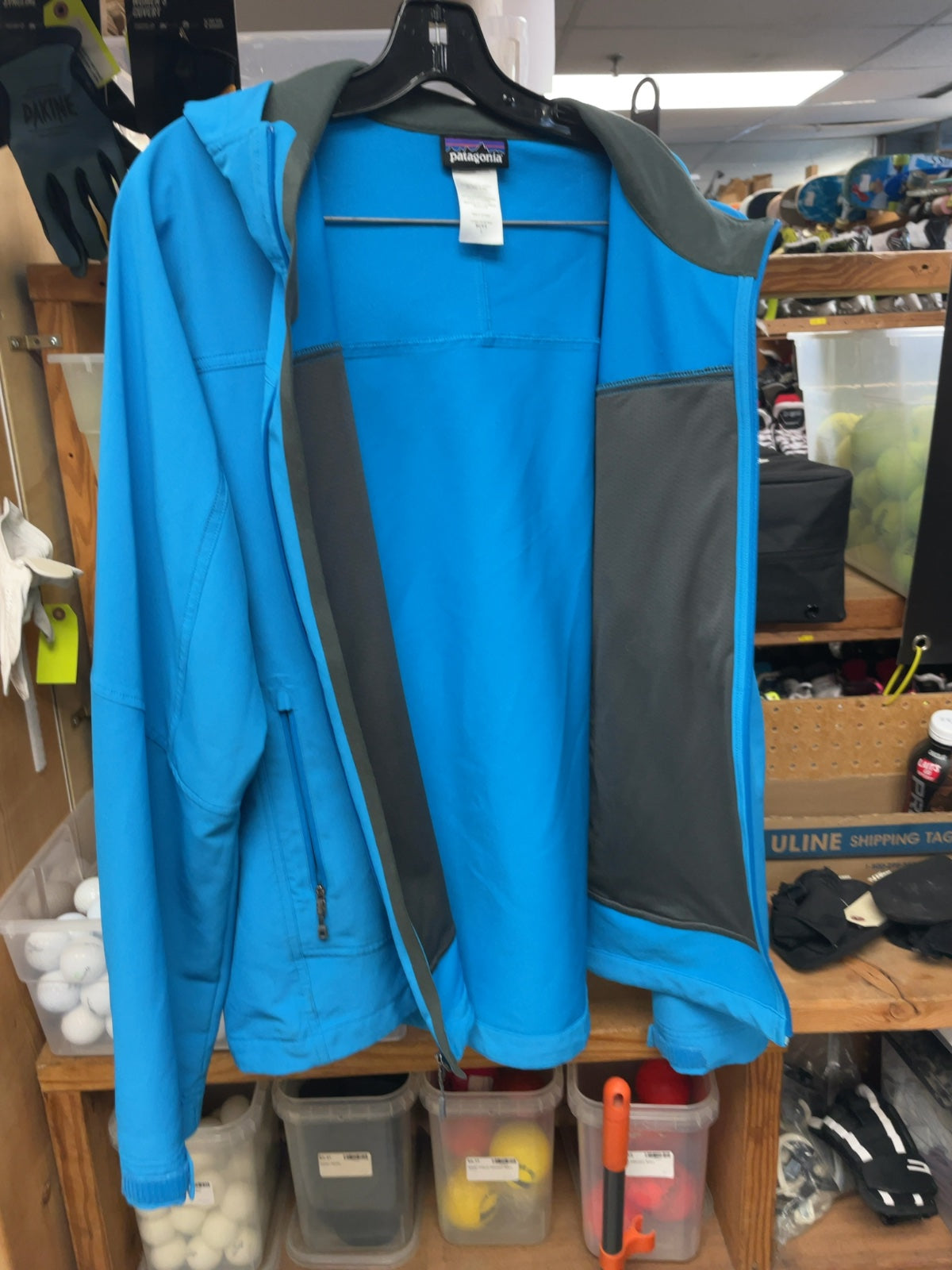 Patagonia Softshell Hooded Jacket Men's L Blue