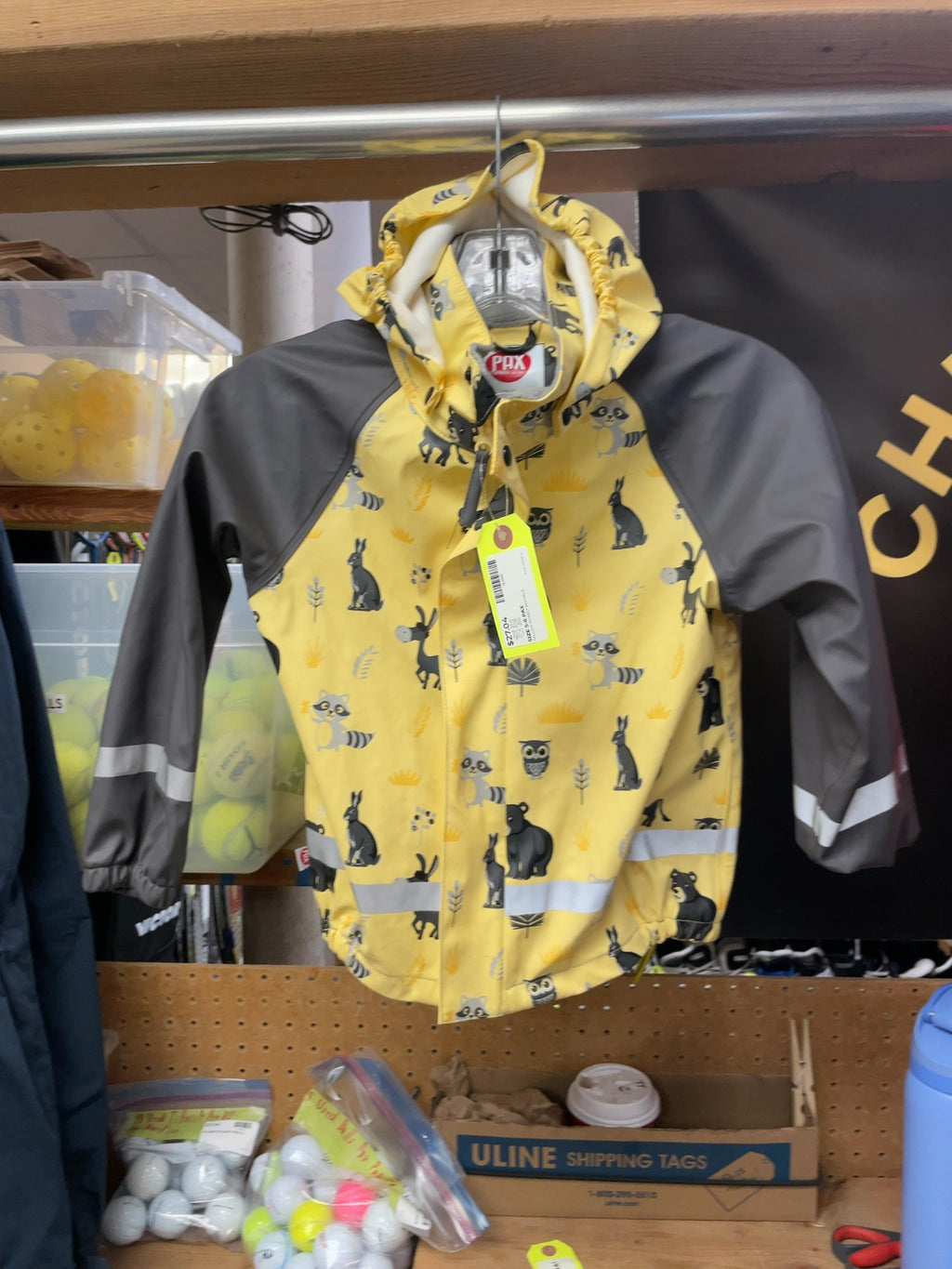 PAX Yellow Forest Animals Rain Jacket