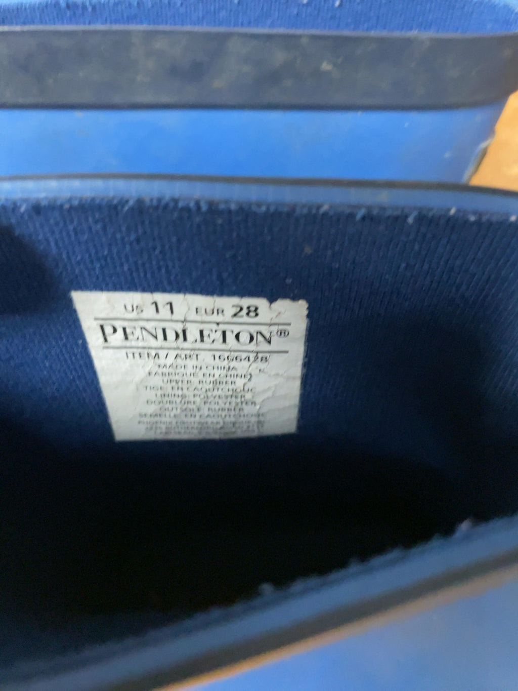Pendleton Rain Boots Size 11C Blue