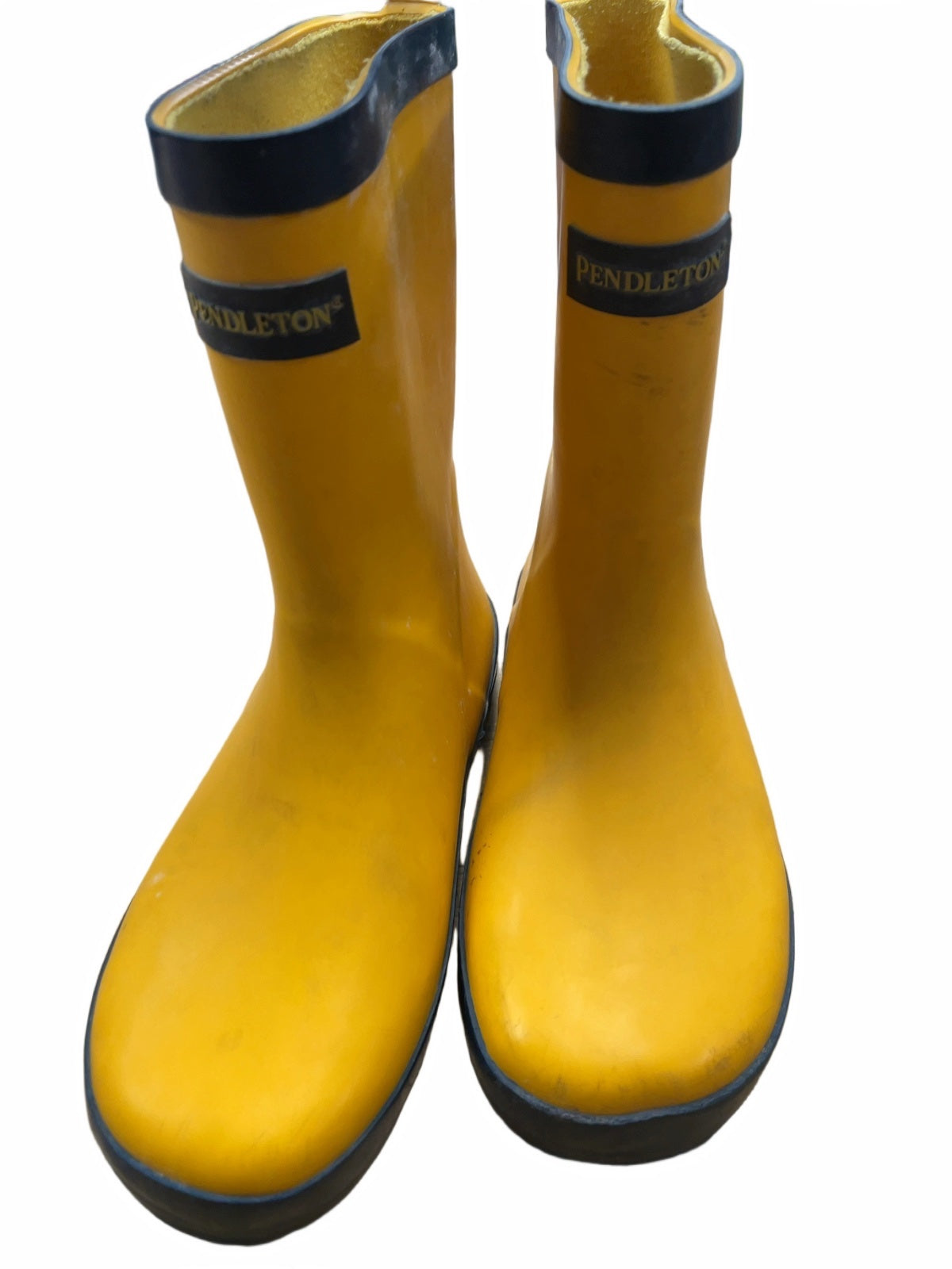 Pendleton Rain Boots Size 2 Yellow/Blue