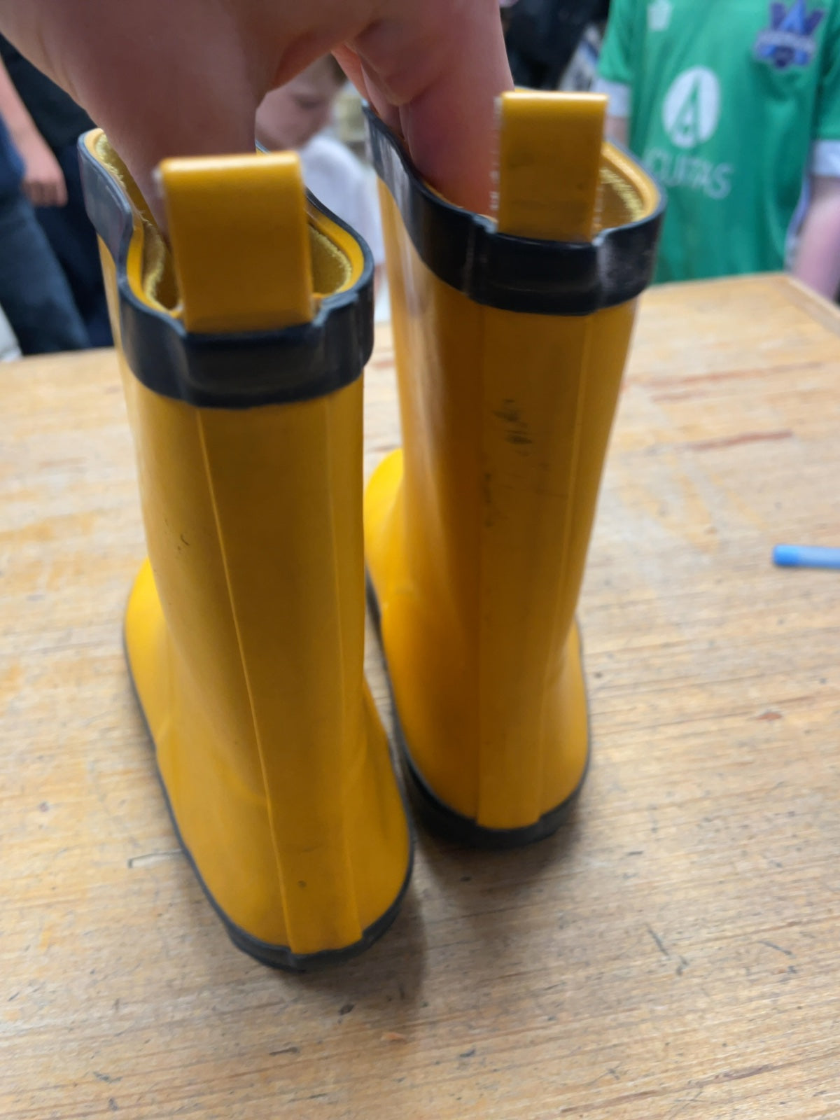 Pendleton Rain Boots Size 2 Yellow/Blue