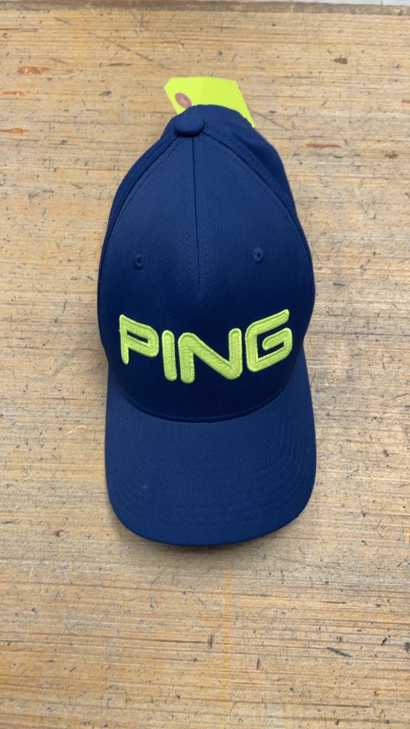 PING Golf Hat - Navy Blue & Lime Green
