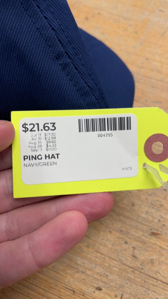 PING Golf Hat - Navy Blue & Lime Green