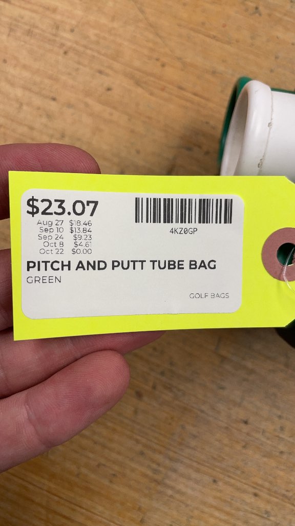 Pitch and Putt Tube Golf Bag