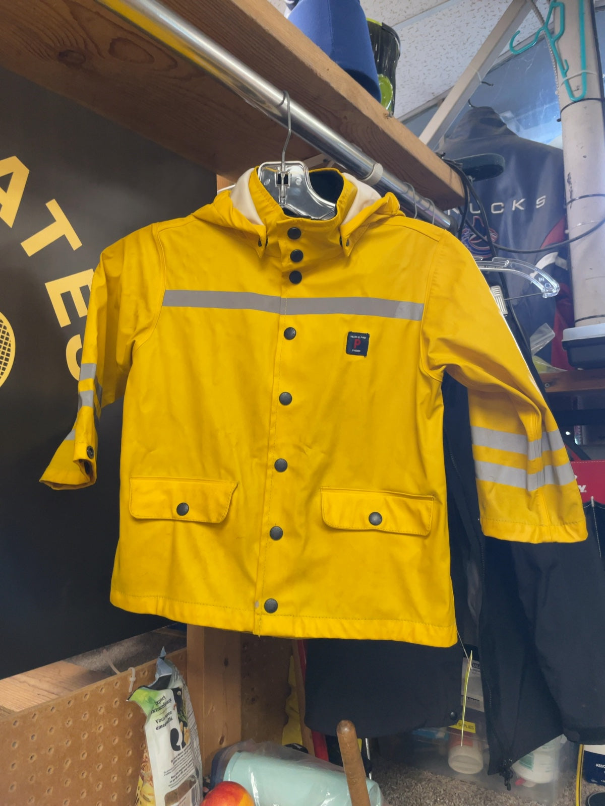 Polarn O. Pyret Rain Jacket Size 2-4 YRS Yellow