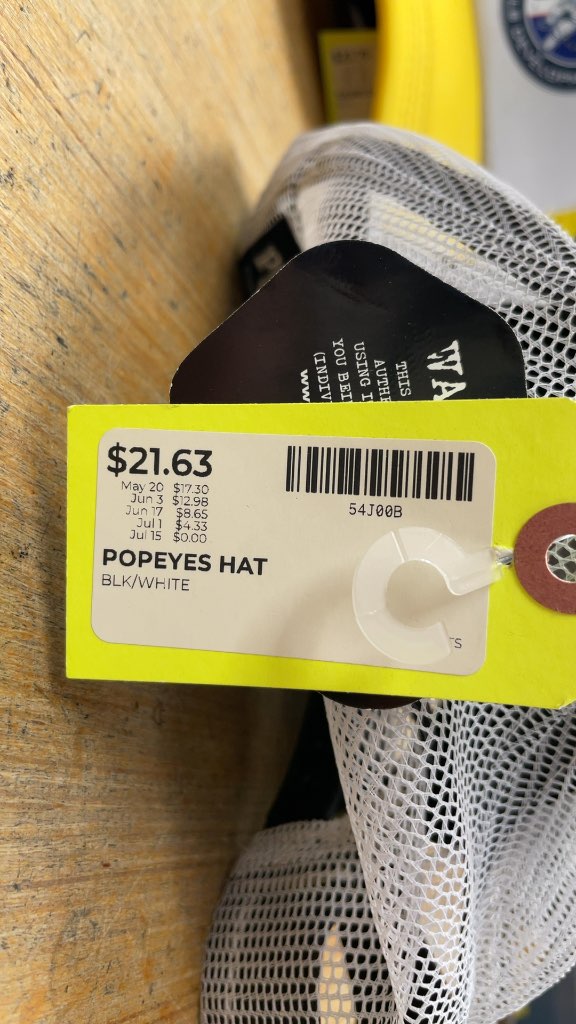 Popeye's Gear Black & White Trucker Hat